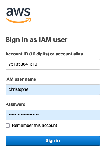 Logging in to the AWS Console